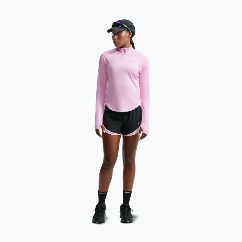 Bluză pentru femei de alergare Nike Tempo Dri-Fit 1/4 Zip pink rise 2