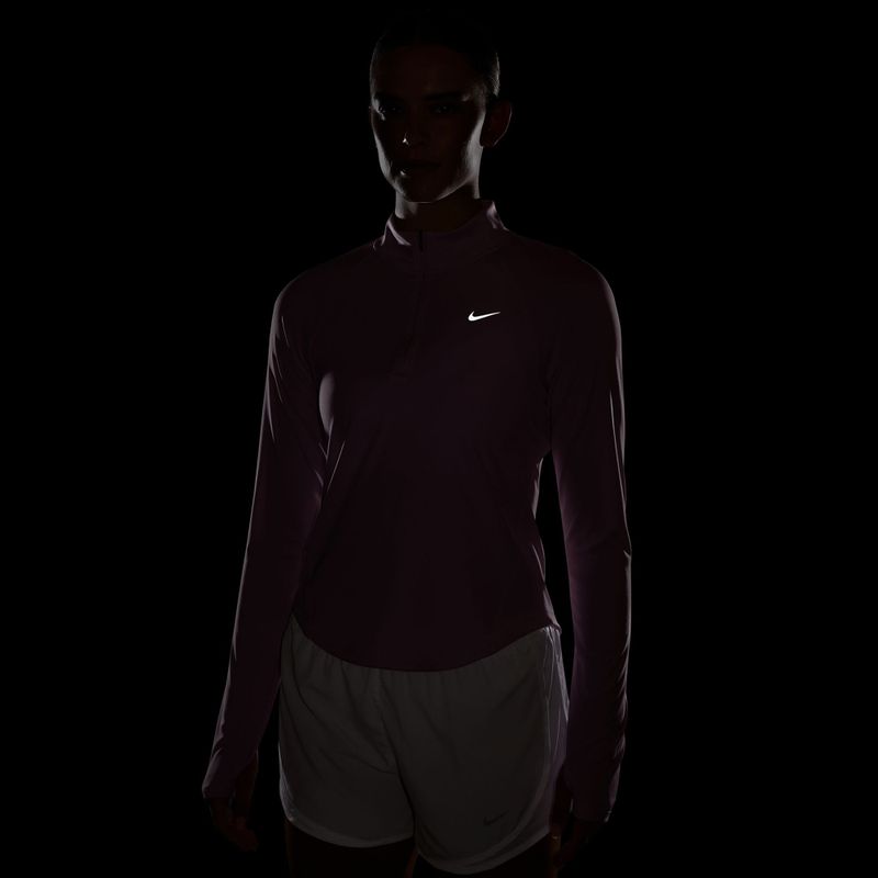 Bluză pentru femei de alergare Nike Tempo Dri-Fit 1/4 Zip pink rise 7