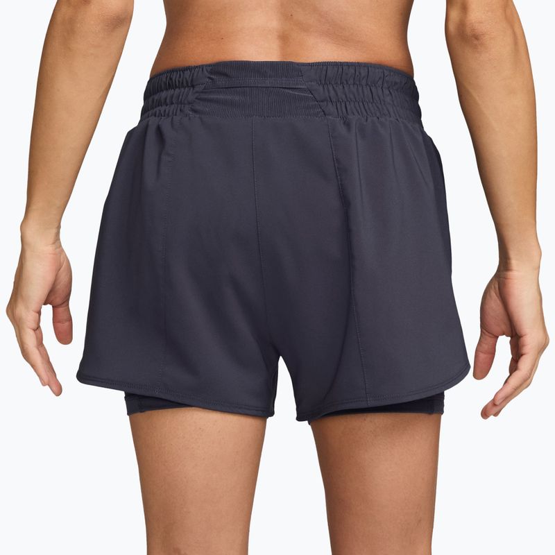 Pantaloni scurți pentru femei Nike One Dri-Fit High-Waisted 3" 2In1 gridiron/white 2