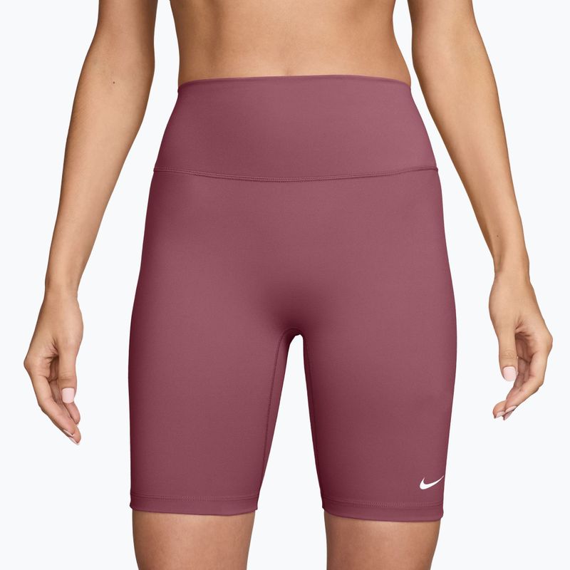 Pantaloni scurți de antrenament pentru femei Nike One Pink Smoke/White
