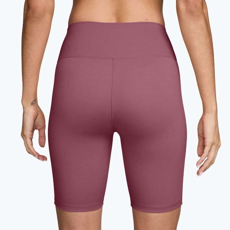 Pantaloni scurți de antrenament pentru femei Nike One Pink Smoke/White 2