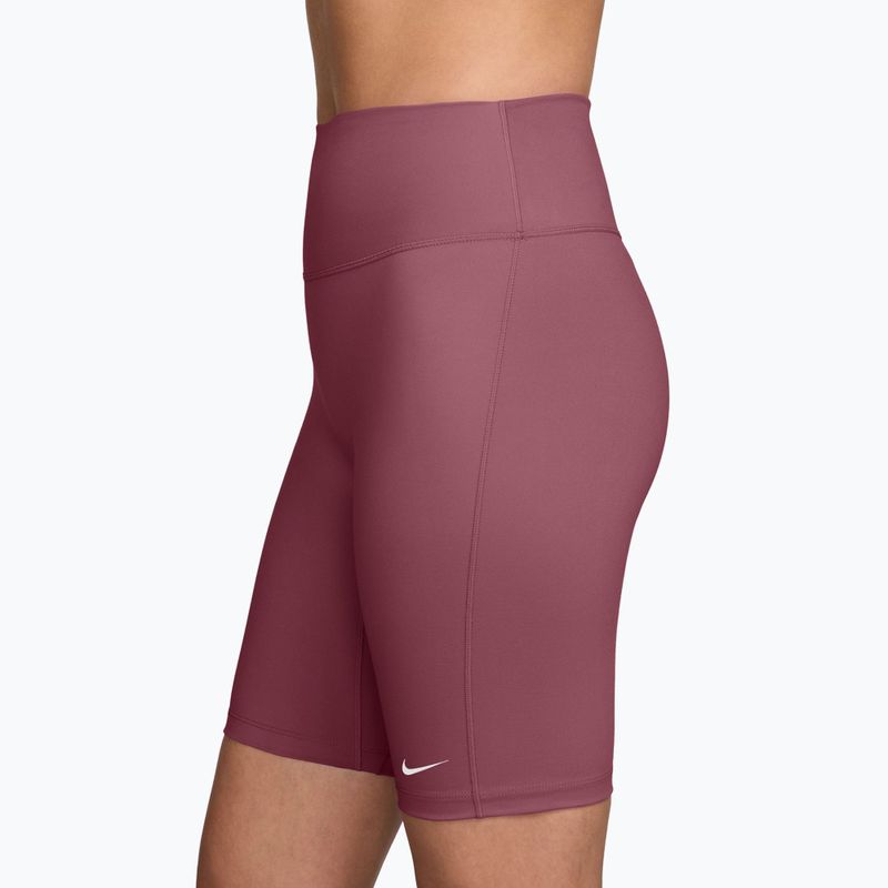 Pantaloni scurți de antrenament pentru femei Nike One Pink Smoke/White 3