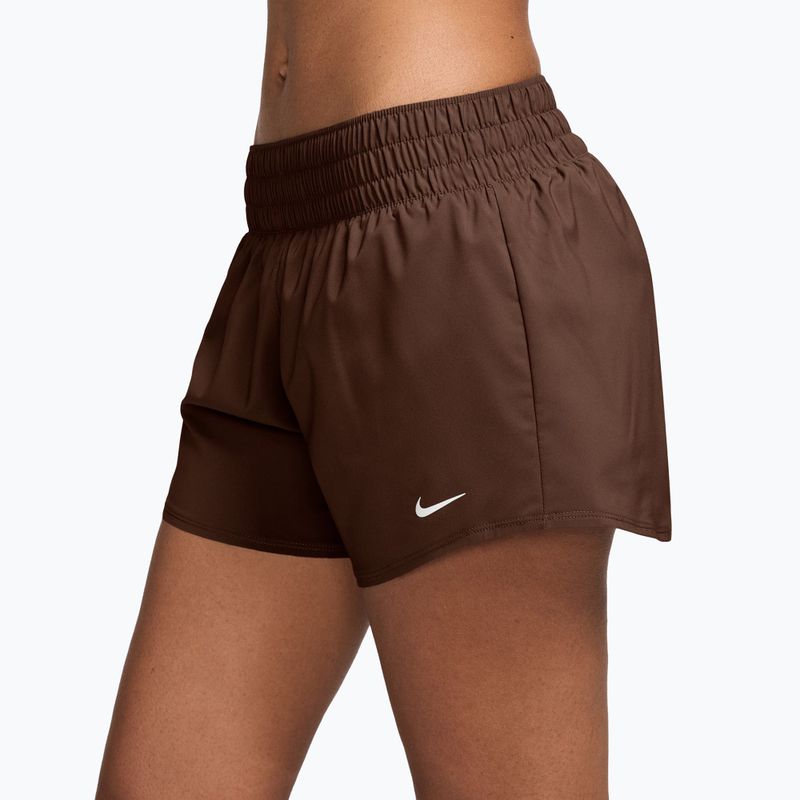 Pantaloni scurți pentru femei Nike One Dri-Fit 3" cacao wow/white 3
