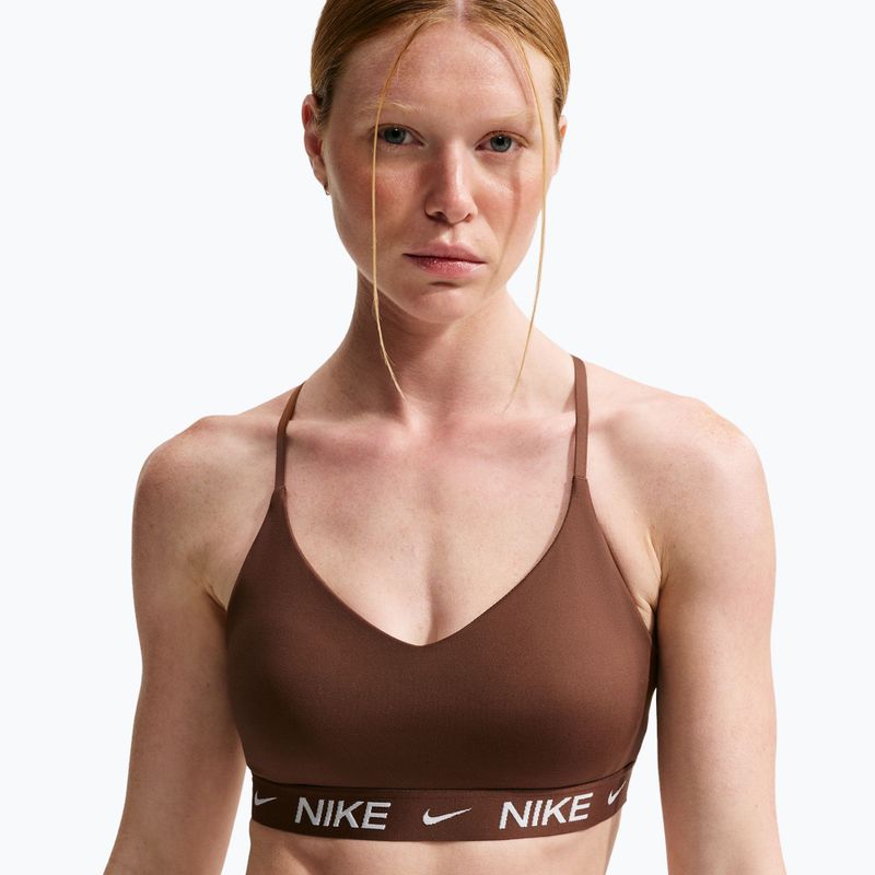 Sutien de antrenament pentru femei Nike Dri-Fit Indy Light Support cacao wow 4