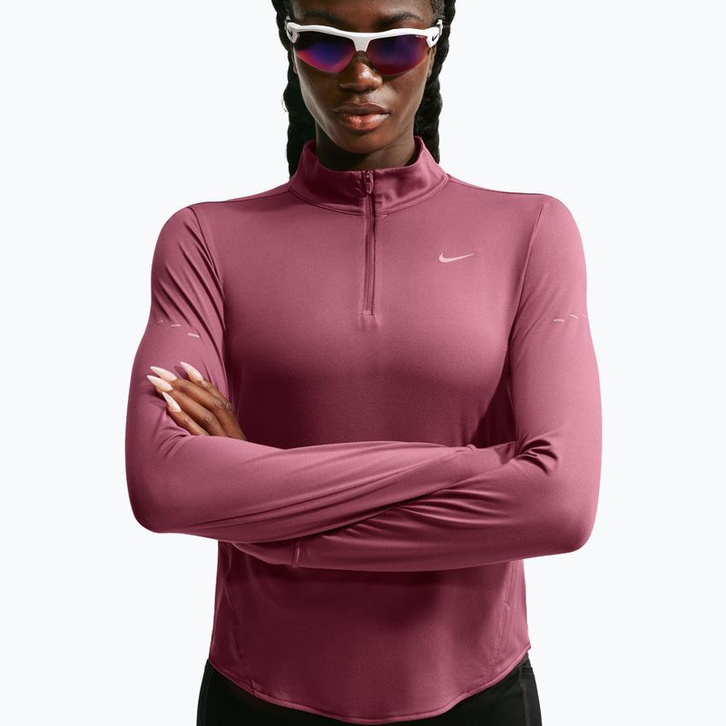 Bluză pentru femei de alergare Nike Swift Dri-FIT UV 1/4-Zip pink smoke 4