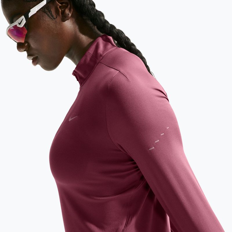 Bluză pentru femei de alergare Nike Swift Dri-FIT UV 1/4-Zip pink smoke 5