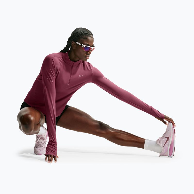 Bluză pentru femei de alergare Nike Swift Dri-FIT UV 1/4-Zip pink smoke 6