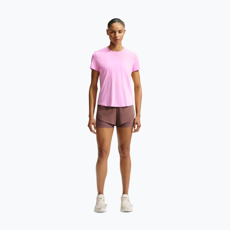 Tricou de antrenament pentru femei Nike One Classic pink rise/white 2