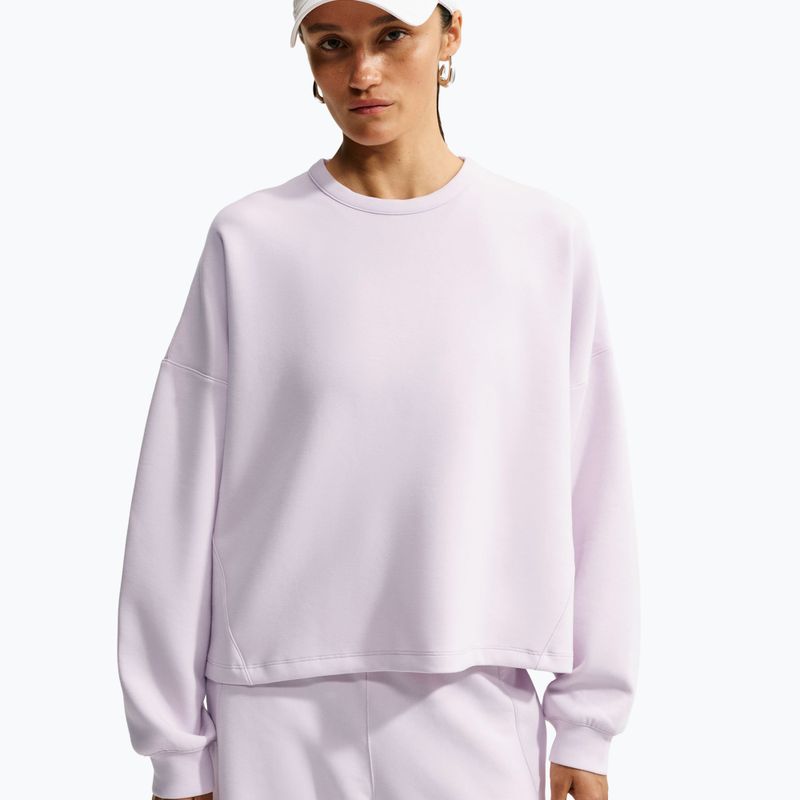 Bluză de antrenament pentru femei Nike 24.7 ImpossiblySoft Bleached Lilac/Platinum Violet