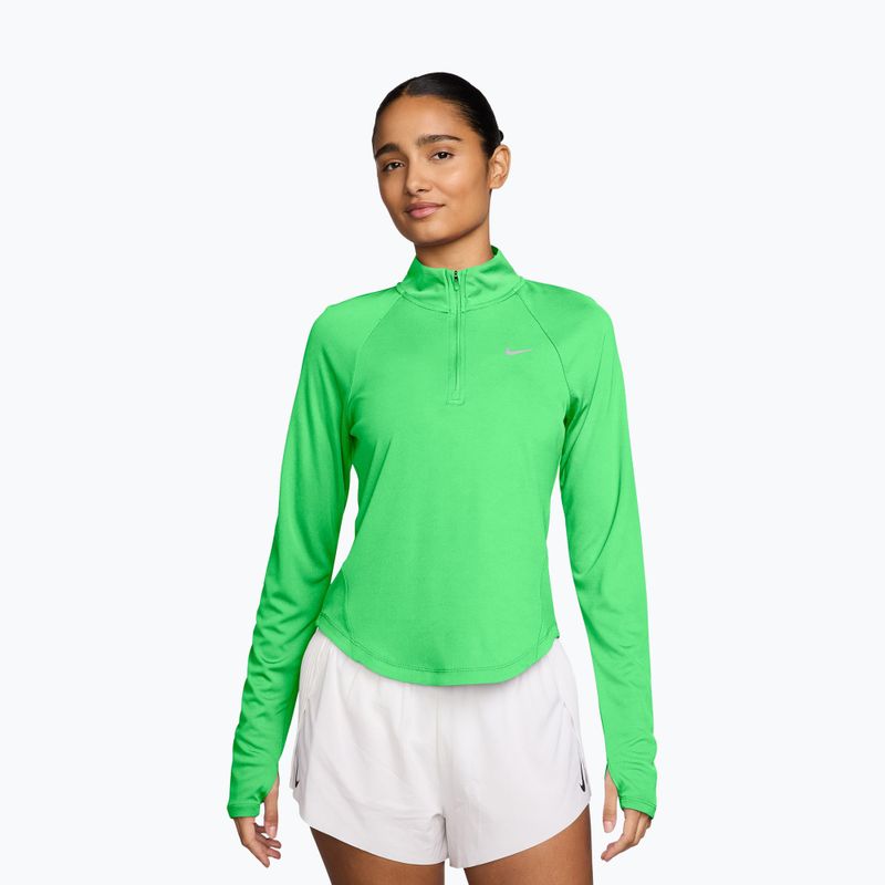 Longsleeve de alergare pentru femei Nike Tempo Swoosh Run Dri-Fit 1/4-Zip illusion green/white