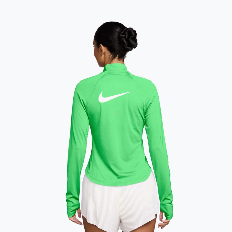 Longsleeve de alergare pentru femei Nike Tempo Swoosh Run Dri-Fit 1/4-Zip illusion green/white 2