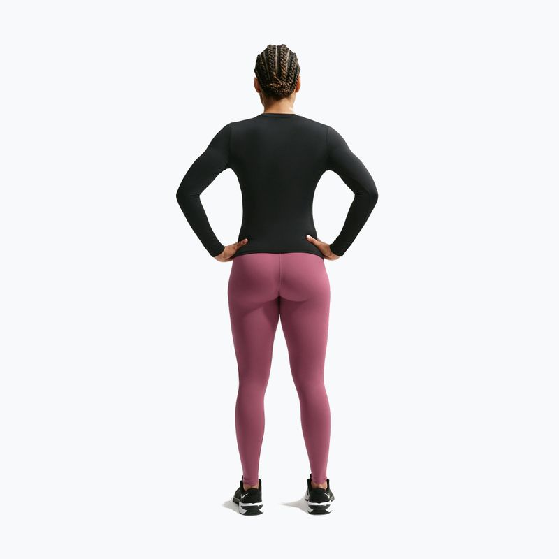 Colanți pentru femei Nike One Seamless Front pink smoke/white 2