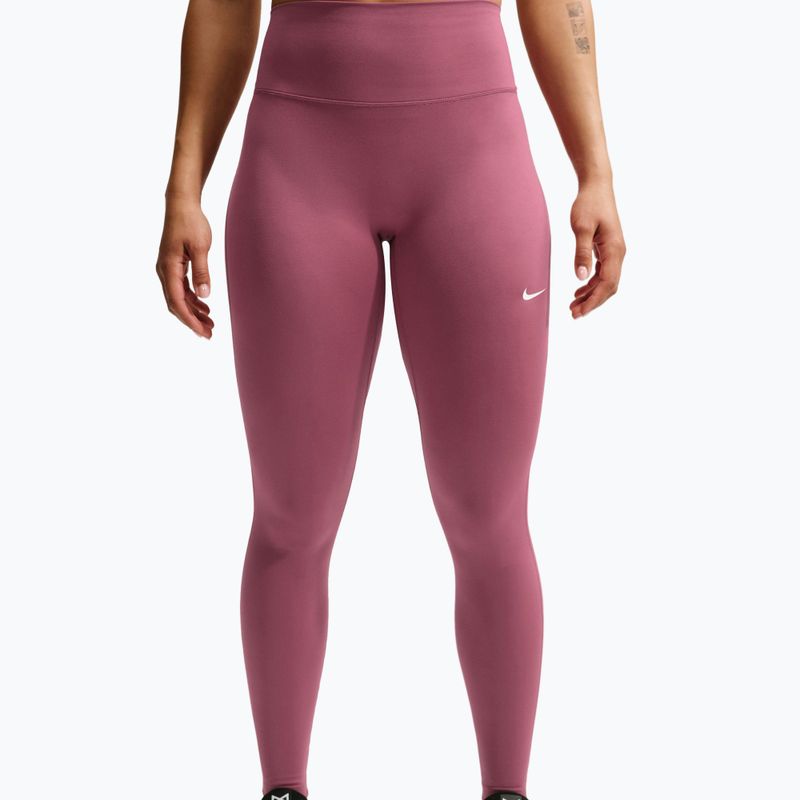 Colanți pentru femei Nike One Seamless Front pink smoke/white 3