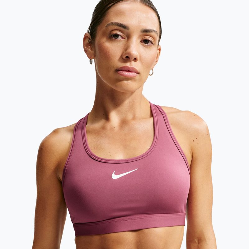 Sutien de antrenament Nike Swoosh pink smoke/white