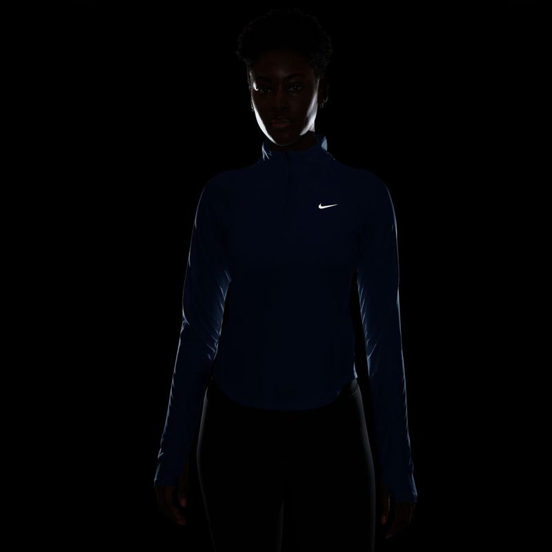 Longsleeve de alergare pentru femei Nike Tempo Swoosh Run Dri-Fit 1/4-Zip old royal/pink rise 4