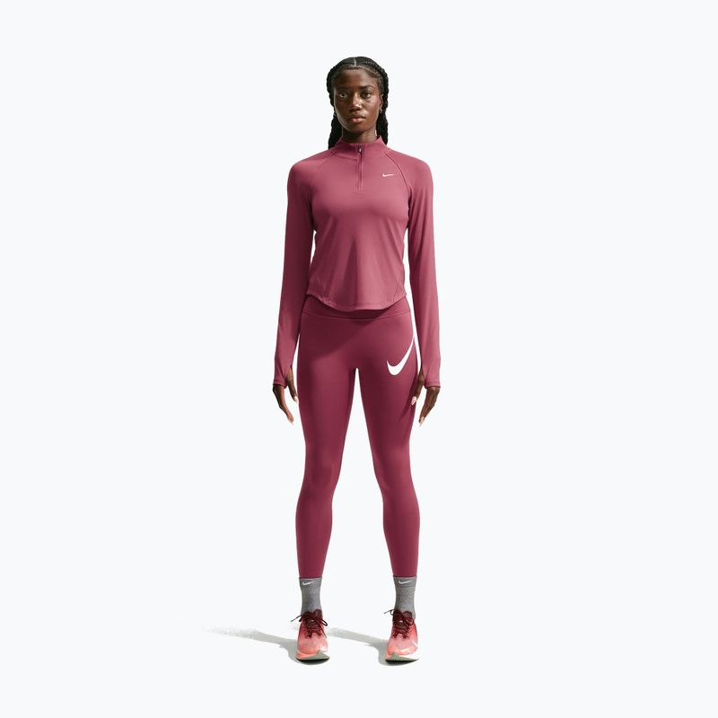 Bluză pentru femei de alergare Nike Tempo Dri-Fit 1/4 Zip pink smoke 2