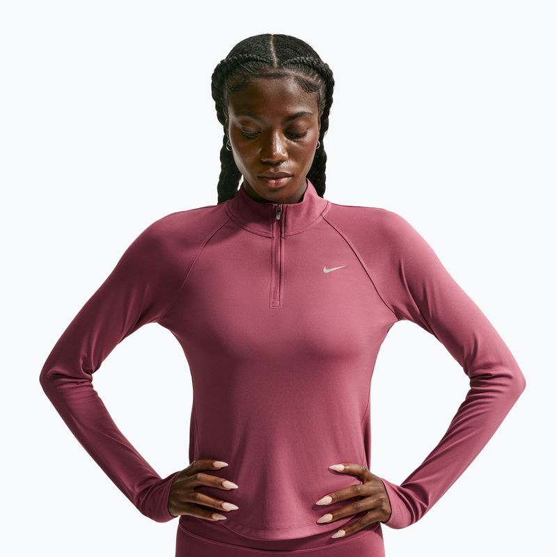 Bluză pentru femei de alergare Nike Tempo Dri-Fit 1/4 Zip pink smoke 4