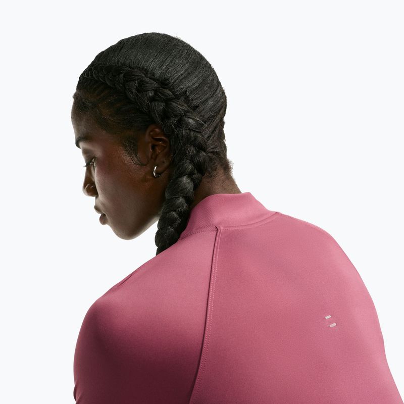 Bluză pentru femei de alergare Nike Tempo Dri-Fit 1/4 Zip pink smoke 5