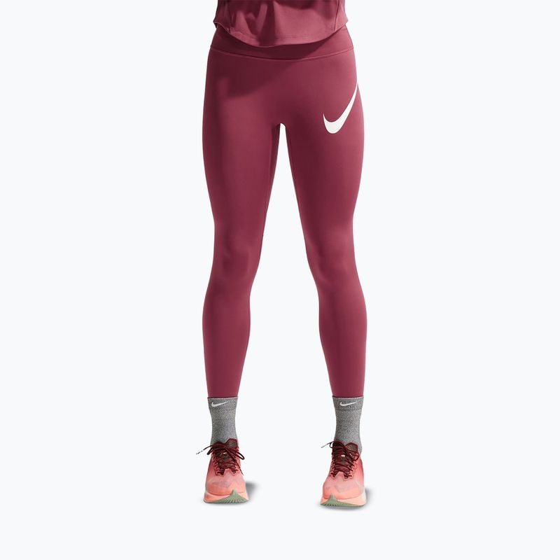 Colanți pentru femei Nike Tempo Swoosh Run pink smoke/white