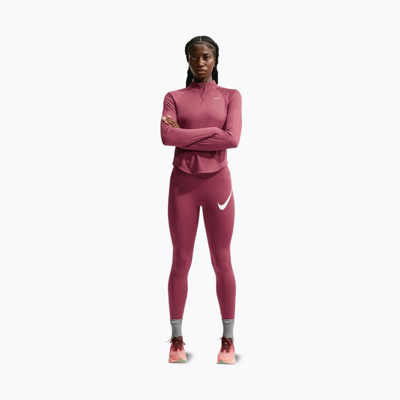 Colanți pentru femei Nike Tempo Swoosh Run pink smoke/white 2