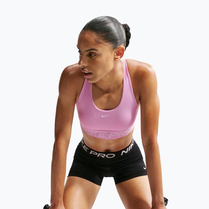 Sutien de antrenament Nike Pro 365 pink rise/white 5