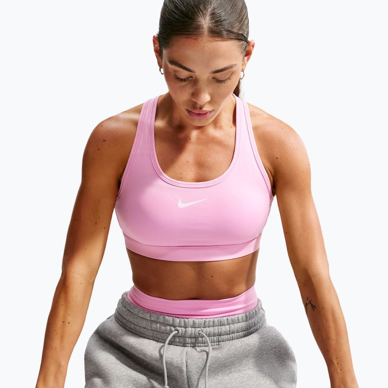 Sutien de antrenament Nike Swoosh pink rise/white 4