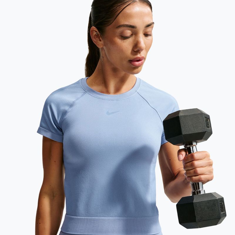Tricou de antrenament pentru femei Nike Pro Seamless work blue 5