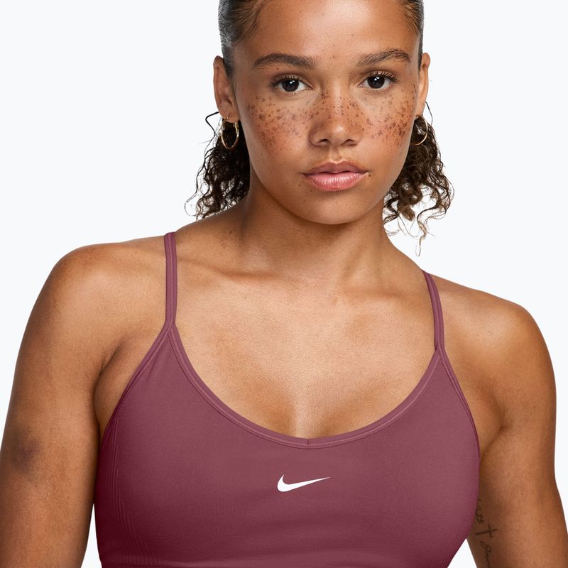 Sutien de antrenament Nike Pro Seamless pink smoke/white 3