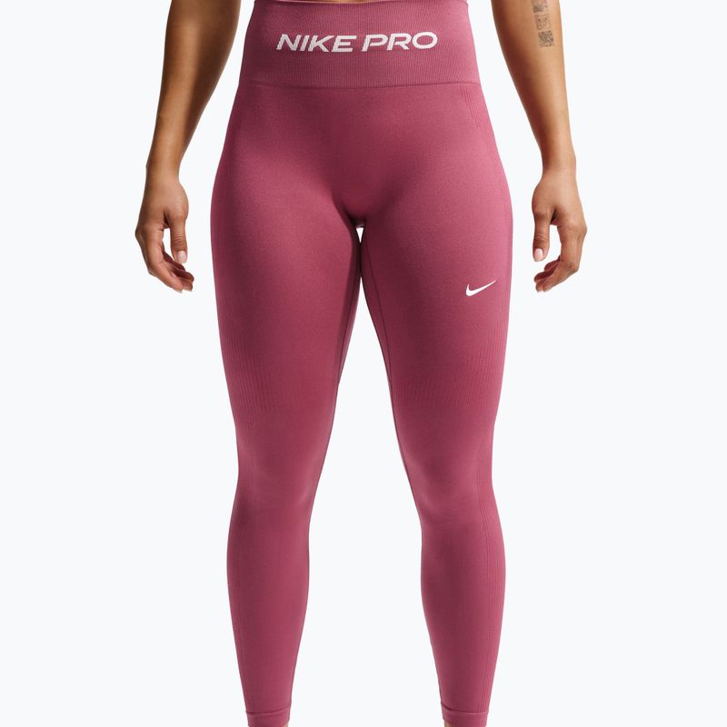 Colanți pentru femei Nike Pro Seamless pink smoke/white