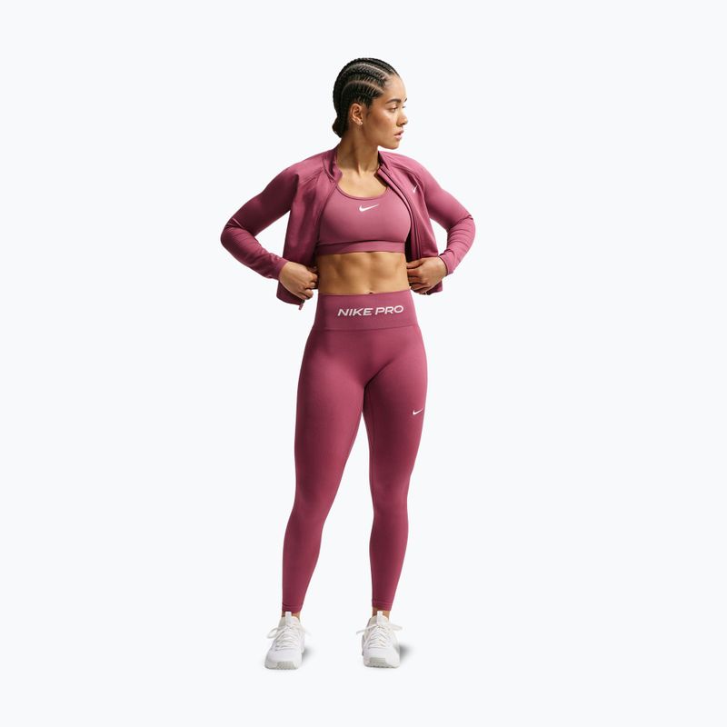 Colanți pentru femei Nike Pro Seamless pink smoke/white 2