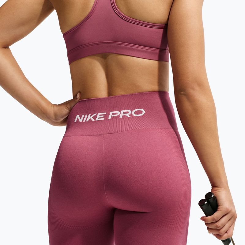 Colanți pentru femei Nike Pro Seamless pink smoke/white 4