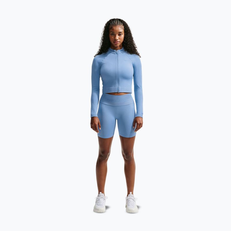 Bluză de antrenament pentru femei Nike Pro Seamless work blue 2
