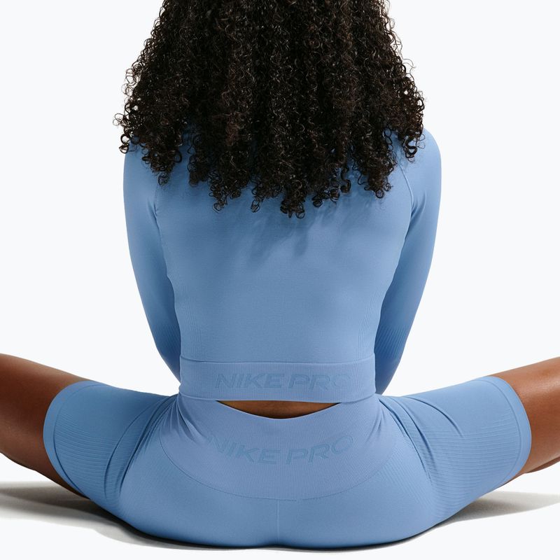 Bluză de antrenament pentru femei Nike Pro Seamless work blue 4
