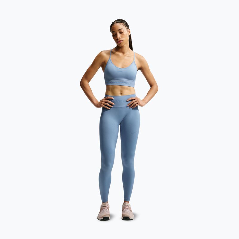 Sutien de antrenament Nike Pro Seamless work blue 2
