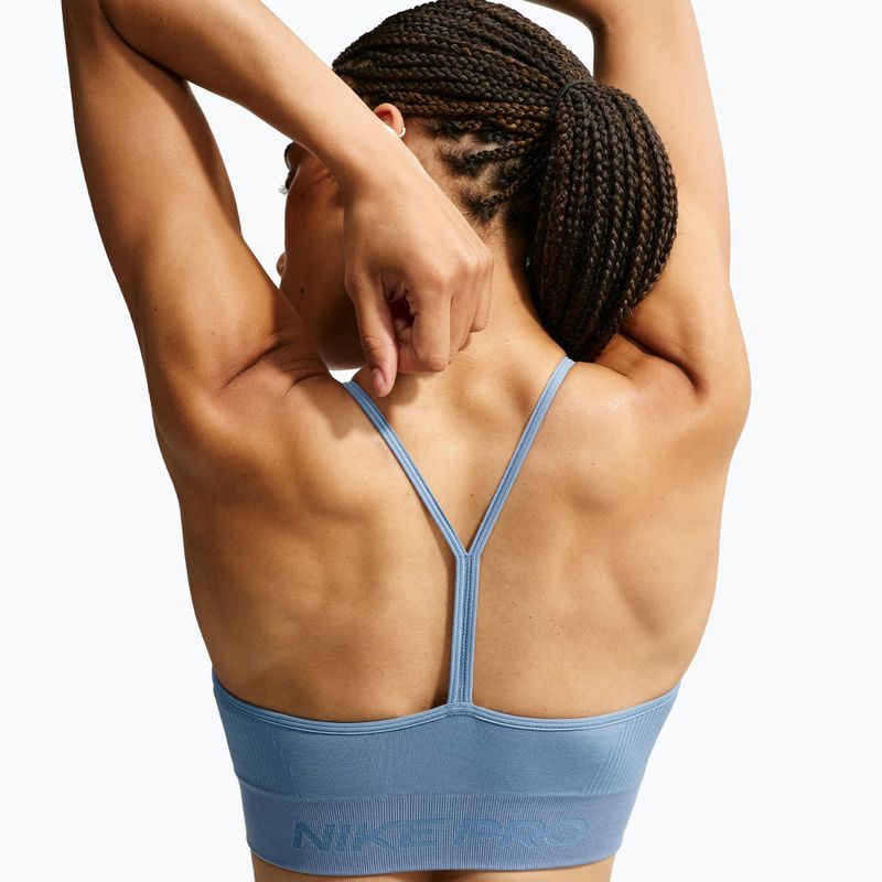 Sutien de antrenament Nike Pro Seamless work blue 4