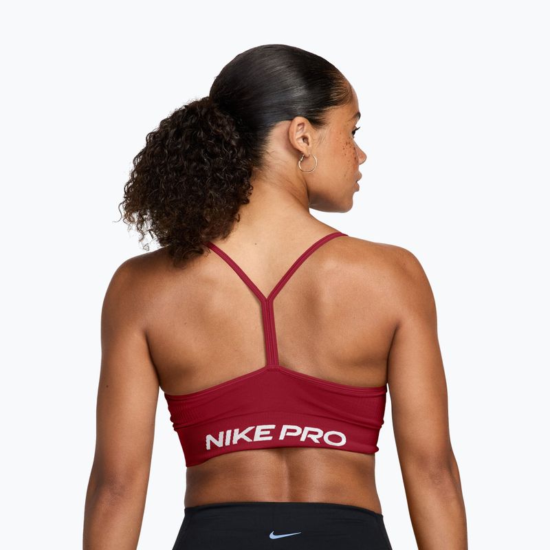 Sutien de antrenament Nike Pro Seamless tough red/white 2