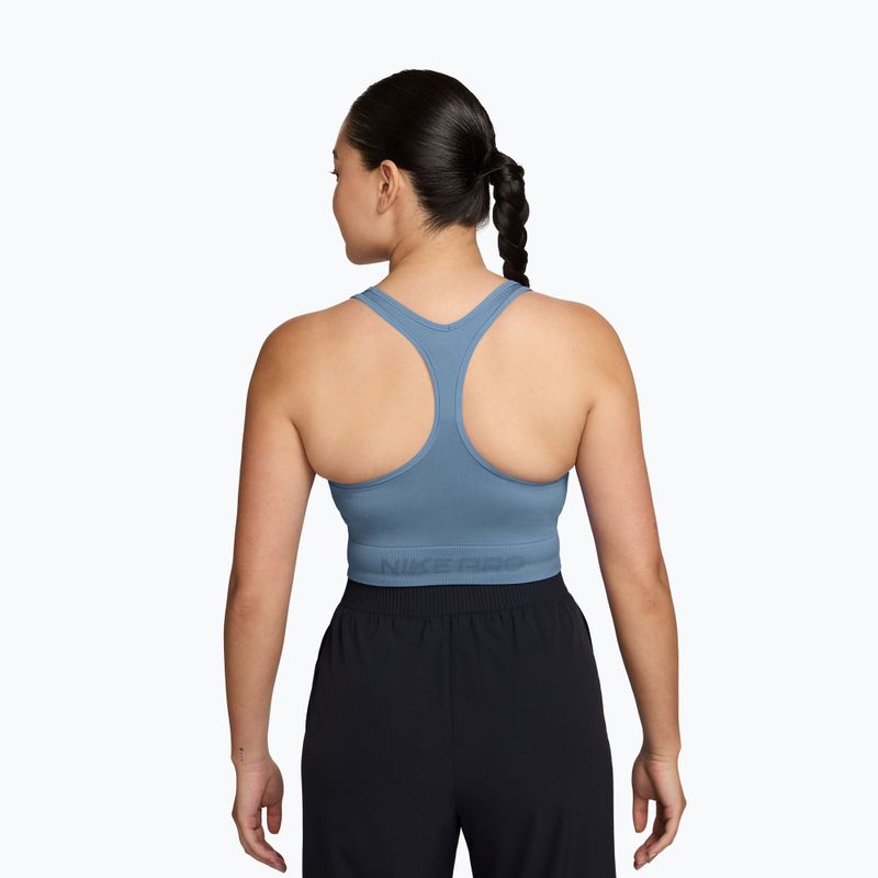 Tricou de antrenament pentru femei Nike Pro Seamless work blue 2