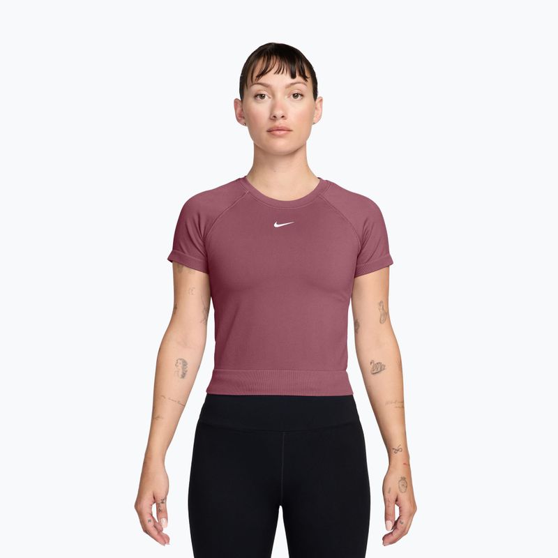 Tricou de antrenament pentru femei Nike Pro Seamless pink smoke/white