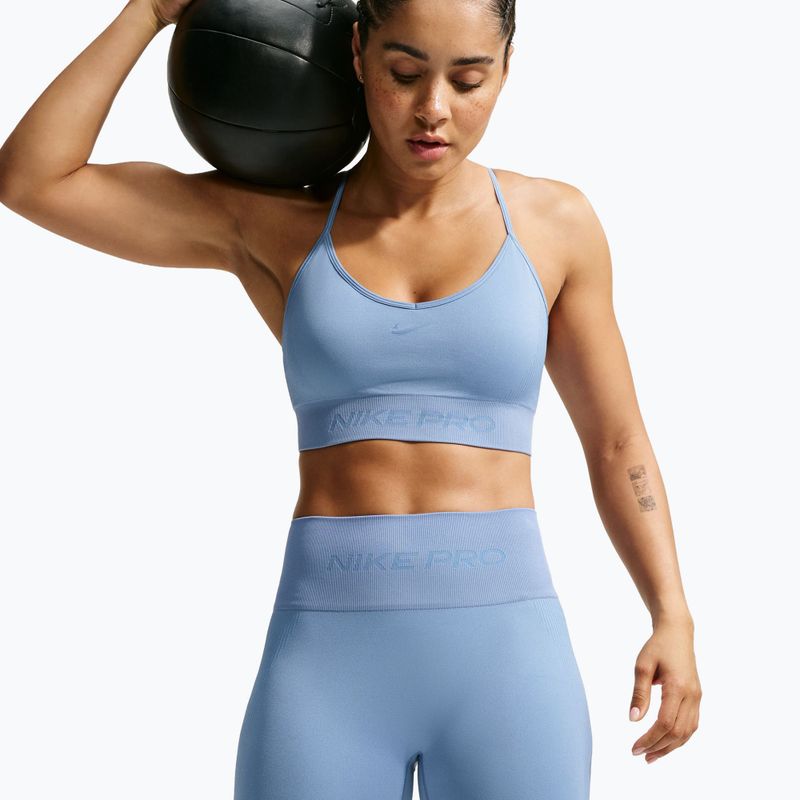 Pantaloni scurți de antrenament pentru femei Nike Pro Seamless work blue 3