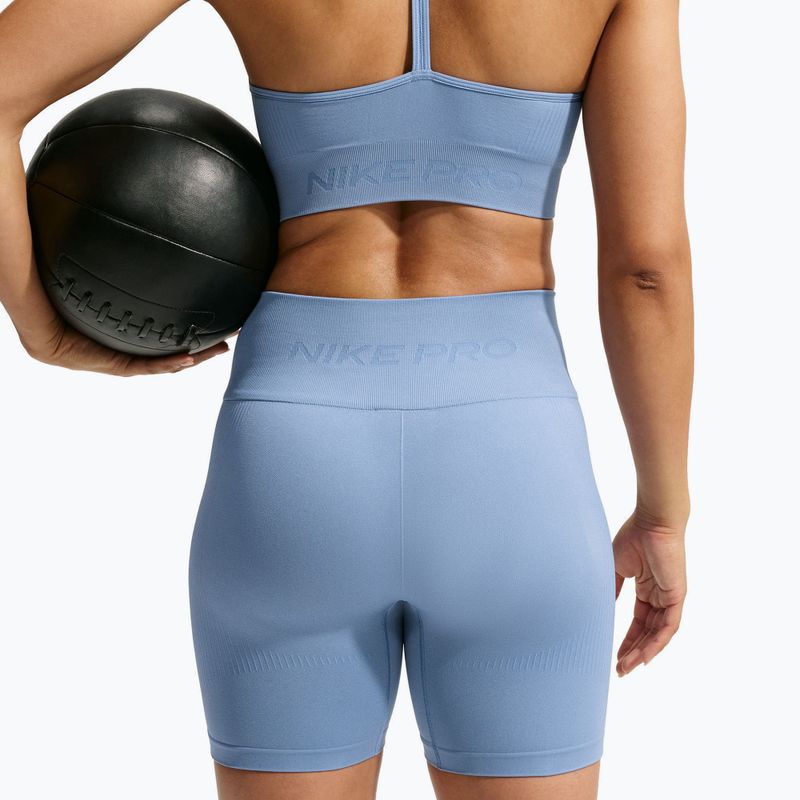Pantaloni scurți de antrenament pentru femei Nike Pro Seamless work blue 4