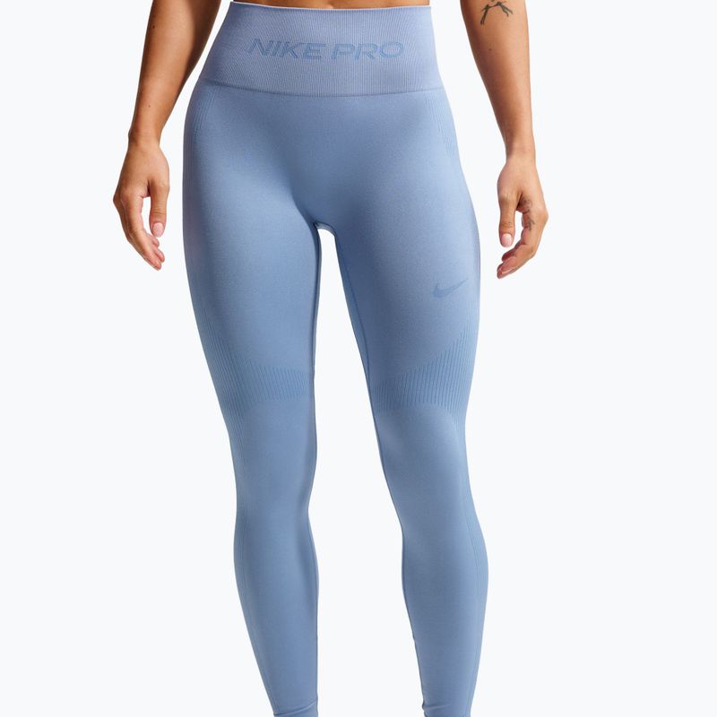 Colanți pentru femei Nike Pro Seamless work blue 3