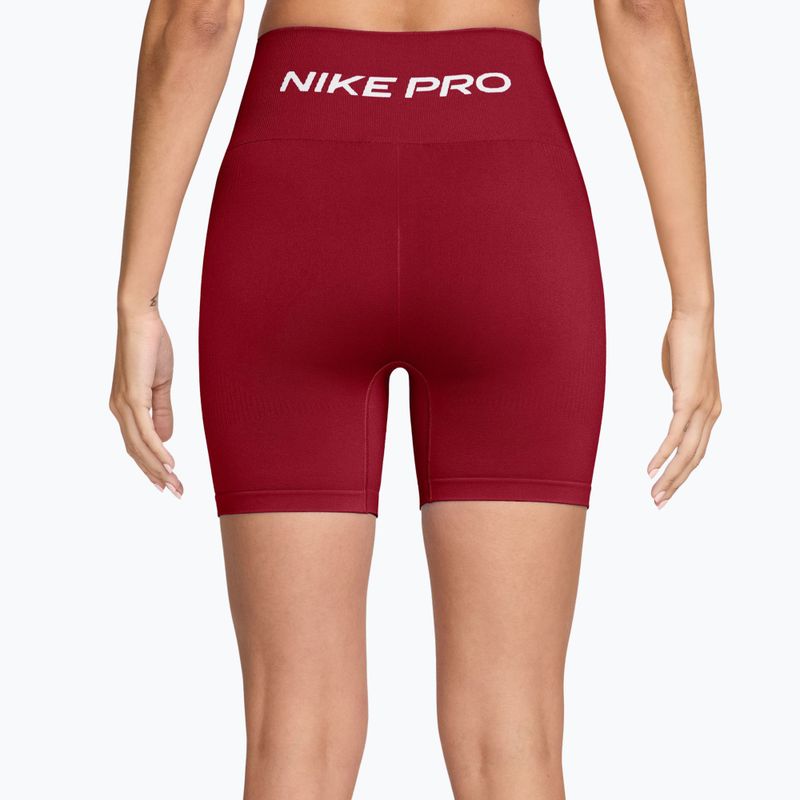 Pantaloni scurți de antrenament pentru femei Nike Pro Seamless tough red/white 2