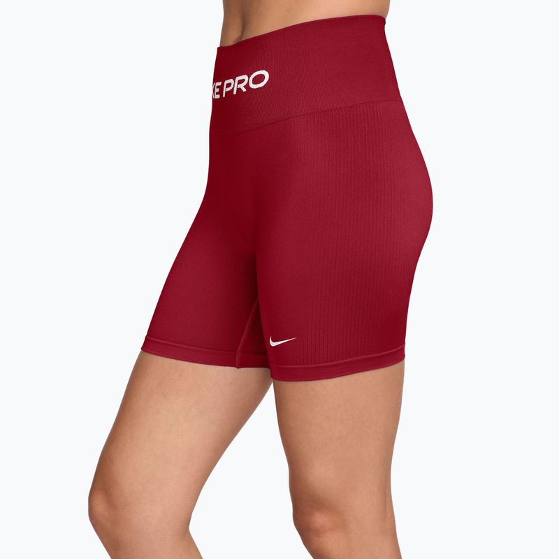 Pantaloni scurți de antrenament pentru femei Nike Pro Seamless tough red/white 3