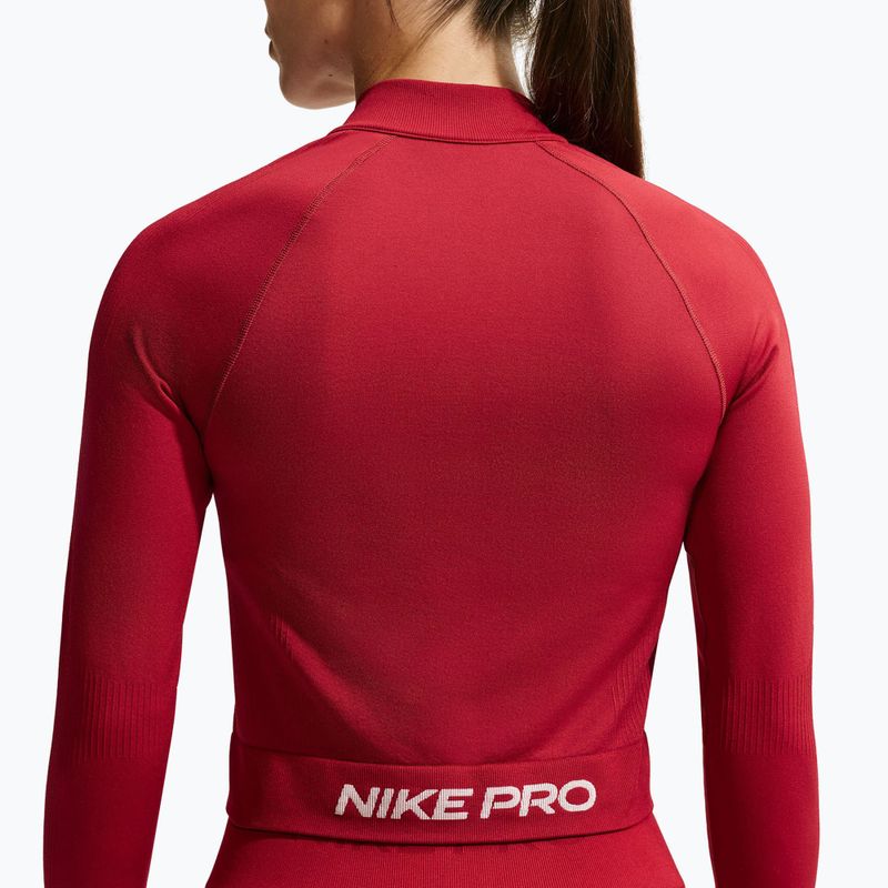 Bluză de antrenament pentru femei Nike Pro Seamless tough red/white 5