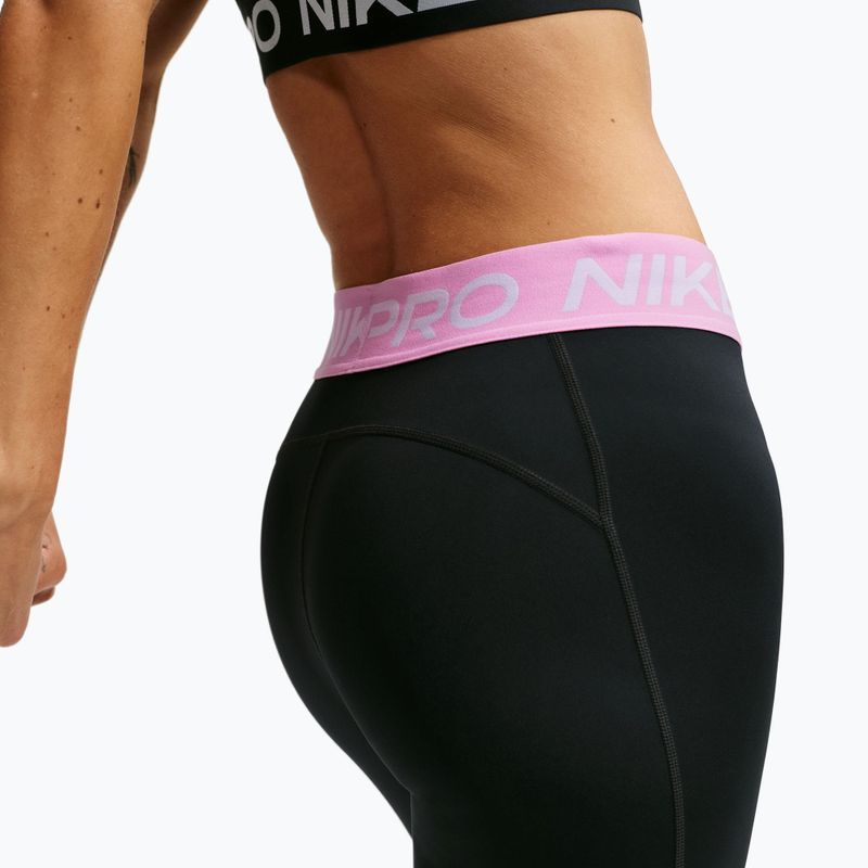 Colanți pentru femei Nike Pro black/pink rise/white 4