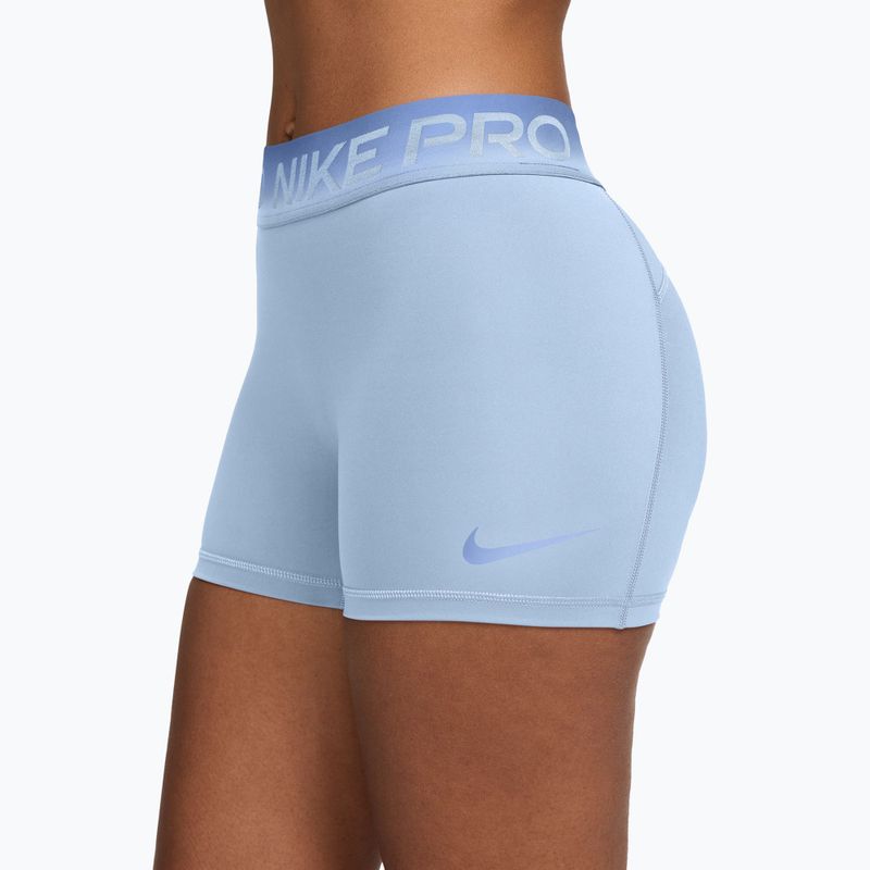 Pantaloni scurți de antrenament pentru femei Nike Pro hydrogen blue/aluminum 3