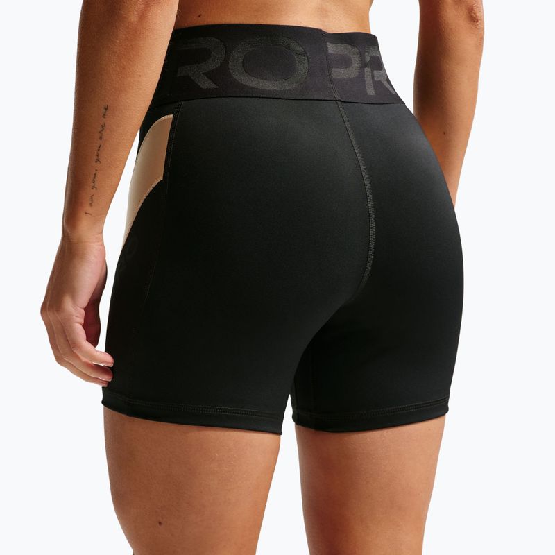 Pantaloni scurți de antrenament pentru femei Nike Pro Sculpt black/linen/black/black 6