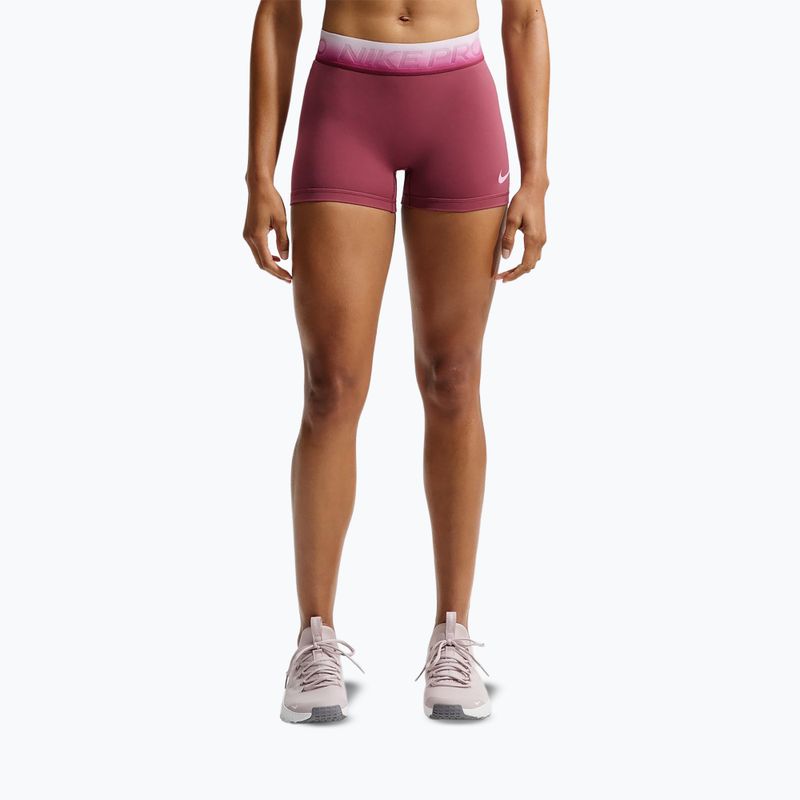 Pantaloni scurți de antrenament pentru femei Nike Pro pink smoke/bleached lilac