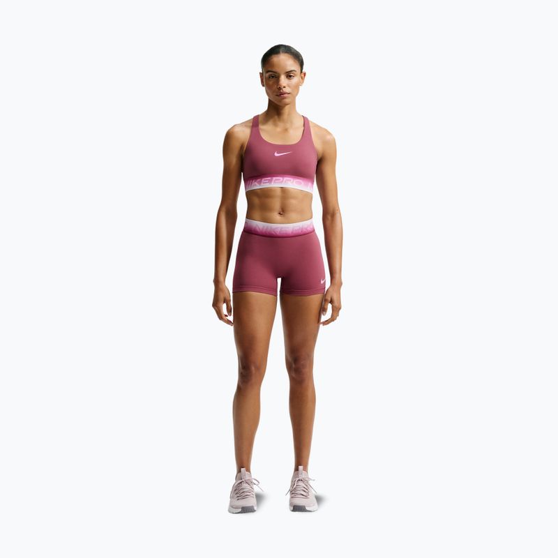 Pantaloni scurți de antrenament pentru femei Nike Pro pink smoke/bleached lilac 2