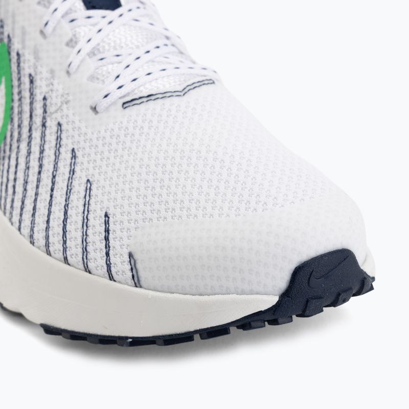 Încălțăminte de alergare pentru bărbați Nike Run Defy White/Midnight Navy/Green Spark 7